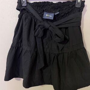 Anthropologie Black Skirt with Bow Accent